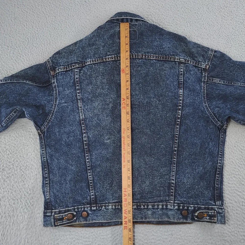 Vintage Levi's Denim Trucker Jacket Mens Large Stonewash Made in USA 90s 71548 - Picture 13 of 16